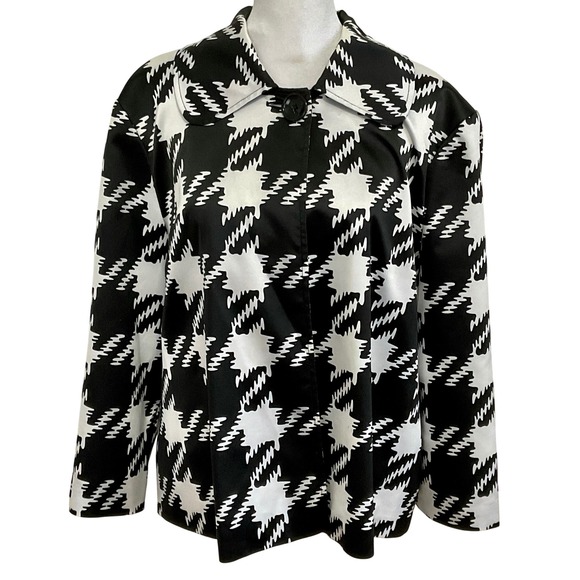 Sharon Young Jackets & Blazers - Vintage 90's Sharon Young houndstooth jacket 2220J equestrian fox hunt womens xl